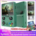 X6 Handheld Game Console 3.5 Inch IPS Screen Retro Game Player 3D Joystick  Built-in 10000+Games For 8/16/32Bit Arcade Game Gift. 