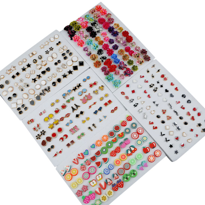 36%20Pairs%20Mixed%20Glue%20Needle%20Earrings%20Set%20with%20Acrylic%20Diamonds%20and%20Pearls%20-%20Image%202
