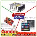 P3 RGB Full Color LED module 64x64 Pixel + HD-W60-75 Wifi Android App Control Card + 5V A Power.