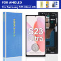 For  S23 Ultra 5G AMOLED LCD Display Touch Screen Digitizer Replacement for SM-S918B G918 with Frame. 