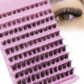 120pcs Cluster Lashes 8-16mm Wispy Individual Lashes Natural Look Lashes D Curl Fluffy Cluster Lashes DIY Eyelash Extension. 
