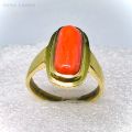 Natural Red Coral Ring ( Rokto Probal ) 6-8 rotti / Italian Stone. 