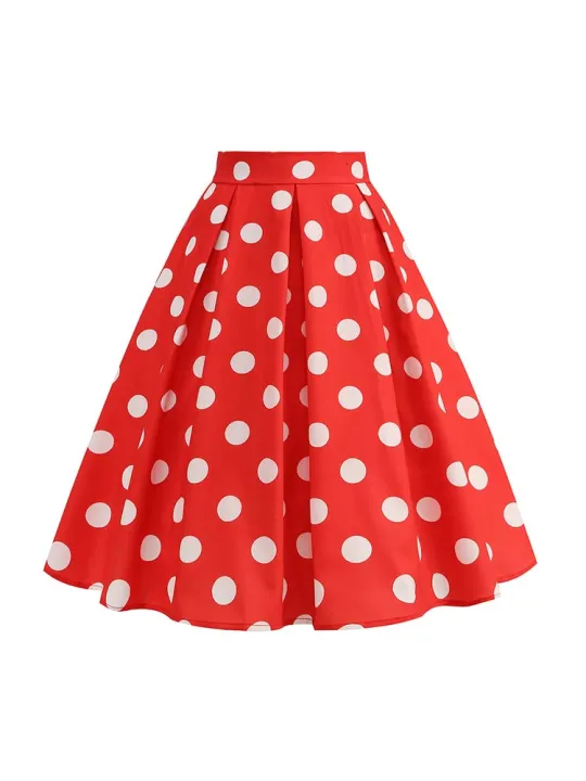 Summer%20Casual%20Women%20Midi%20Skirt%20Polka%20Dot%20High%20Waist%20Retro%20Vintage%2050s%20Pleated%20Party%20Skirts%20-%20Image%203