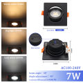 1-10pcs LED Change Color 3 CCT 3000K 4000K 6000K LED Ceiling Spotlight Embedded Light 7W AC 110V 220V Adjust 90° Lighting Spot.