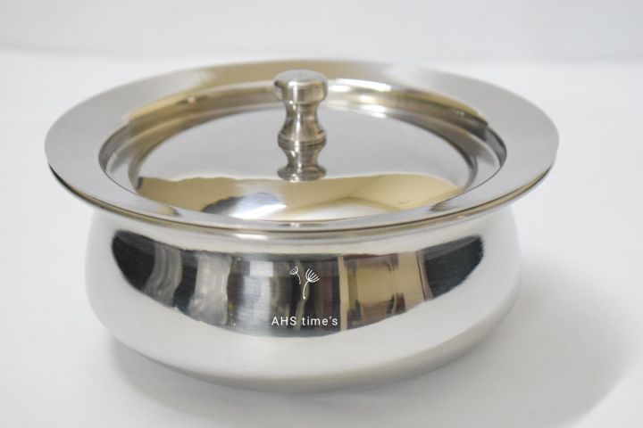 Stainless Steel serving bowl with lid | Mini serving bowl | ghee Butter Oil Pots