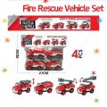 Fire Rescue Vehicle Set Toy. 