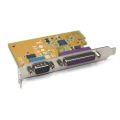 Sunix Serial Port RS-232 & Parallel LPT Printer Port Adapter PCI-EXPRESS 1X Slot Serial Parallel PCI-e 1x Expansion Card RS232 LPT1 Port For Desktop Computers Sunix SUX-MIO6469A SUN 2410 Chipset ( Branded Used ). 