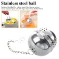 Filter Tea Ball Strainer Reusable Ball Shape Strainer Stainless Steel Mesh Infuser with Chain for Filter Tea Herbal Spice-Effective Durable. 