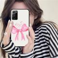 Korean Cute Pink Bow Phone Case For Samsung Note 8 9 10 20 pro plus lite M 10 11 20 30 21 31 51 A 21 22 42 02 03. 