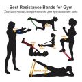 Resistance Bands, Exercise Bands Set with Instruction Guide & Carry Bag, Strength Workout Bands for Fitness Home Gym. 