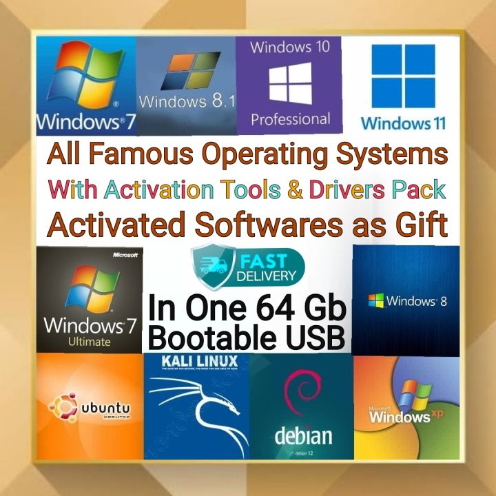 Bootable 64 Gb Usb for All Famous Operating System. Daraz.pk