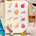 YOMDID 20pcs Insect Series Painting Hollow Out Stencils Reusable DIY Dragonfly, Bee, and other Insect Pattern Graffiti Templates. 