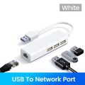 100Mbps USB C Network Card USB To RJ45 Ethernet Lan Adapter 3 USB 2.0 Type C Hub for MacBook    PC Computer. 