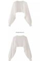Hollow-out Long-sleeved Knitted Cardigan Top Women's Summer Thin Jacket Vest Dress Shawl Worn Over A Shirt. 