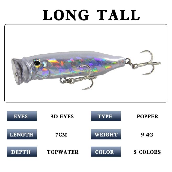 1Pcs%20Fishing%20Lures%207cm/9.4g%20Popper%20Bait%202024%20New%20Topwater%20Plastic%20Artificial%20Hard%20Bait%20Crankbait%20Wobblers%20Perch%20Fishing%20Tackle%20-%20Image%202