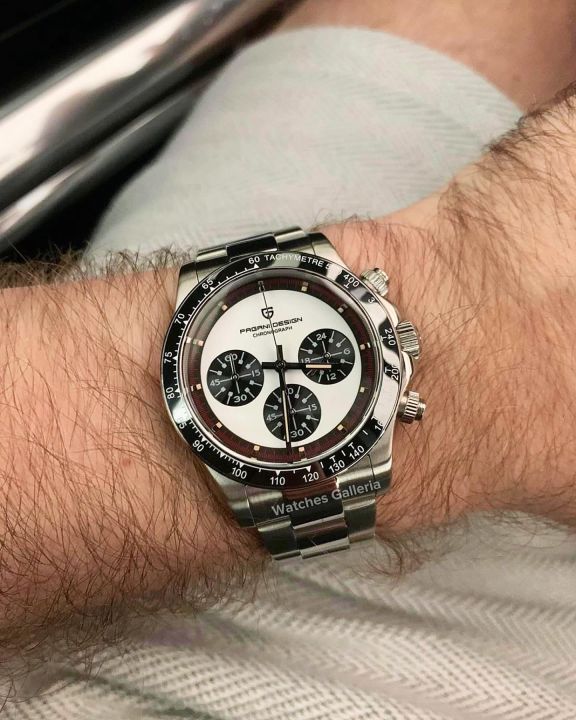 Pagani Design PD1676 Paul Newman Daytona w/ Oyster Bracelet Beautiful Luxury Men Quartz Watch with Seiko VK63 Movement Sapphire Glass