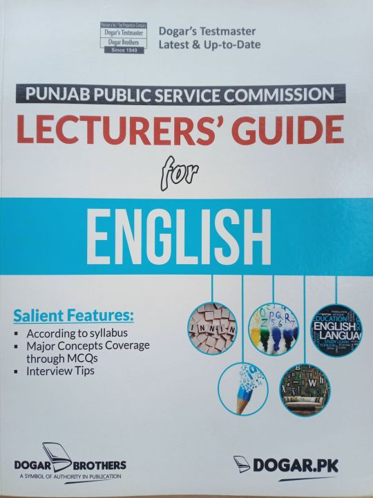 Lecturer guide for English by Dogar Brothers 2025 Edition / Lecturer English / English MCQs