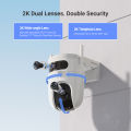 EZVIZ H9C Dual Lens 3MP + 3MP Wireless Outdoor CCTV Security Camera by Hikvision with 2K Resolution, AI Detection, and Color Night Vision. 