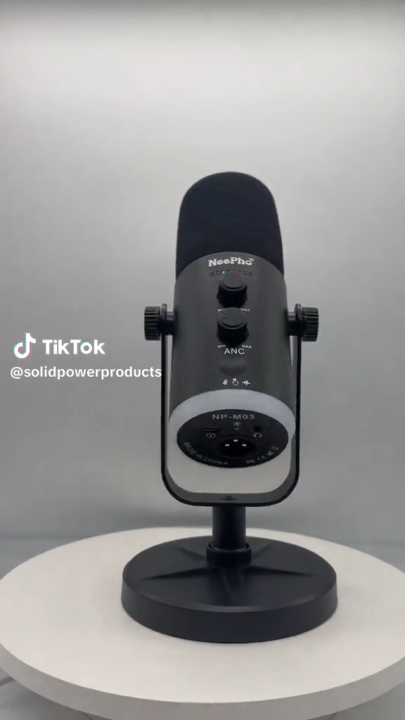 NeePho M03 Professional RGB Wireless Podcast Microphone | ANC Noise Cancelling Condenser Mic for Gaming, Streaming, YouTube & Content Creation