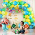 pack of 64 pcs theme set CoComelon Theme Birthday Decorations - 64Pcs Cocomelon Birthday Decoration Items for Girls | Cocomelon Balloons for Birthday | Cocomelon Banner for Birthday | Happy Birthday Decorations for Boys. 