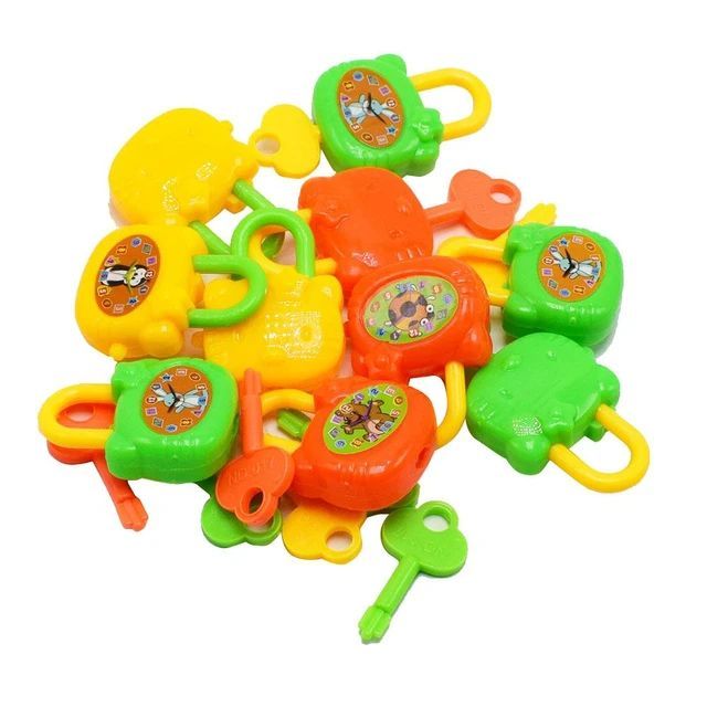 5Pcs/Set Mini Colorful Plastic Lock with Key Toy Locks Notebook Lock for Children Educational Intelligence Toys Gift New