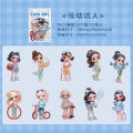 Etori Life Cute Girl Series Daily Stickers Multi-Scene Q Version Doll Journal Decoration Pet Stickers for Laptop, Phone Case, Suitcase, Photo Album, Children's Paper Bag, Room Decoration, Scrapbooking Supplies, Pencil Case, DIY Crafts, Stamp Album, St....