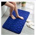 Absorbent velvet memory foam bath mat 15 x 23 Inch Pebble Embossed Washable & Anti Slip Floor Mat, Room Mat, Bath Room Toilet Mat, Decoration Area Rug. 