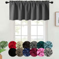 1PC, Valance Curtains Blackout Thermal Insulated Rod Pocket Window Treatment For Kitchen Living Room Bedroom Home Decoration.
