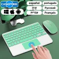 CASEPOKE Touchpad Wireless Keyboard For Android IOS Huawei Xiaomi Tablet iPad Pro Air Mini Korean Russian Spanish Keyboard. 