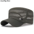 Men's Full Mesh Visor Cap Snapback Outdoor Training Caps Casual Flat Caps Summer Office Breathable Sun Hat Men's New Sports Caps. 