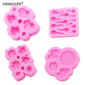 Lotus Flower Frog Tadpole Lotus Flower DIY Resin Jewelry Accessories Silicone Mold Handmade Chocolate Flip Cake Baking Molds.