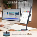 Portable Adjustable Monitor Stand, Foldable Desktop Bracket, Universal Height Angle Holder for 4.7-17.3 Inch Phone Tablet Laptop. 