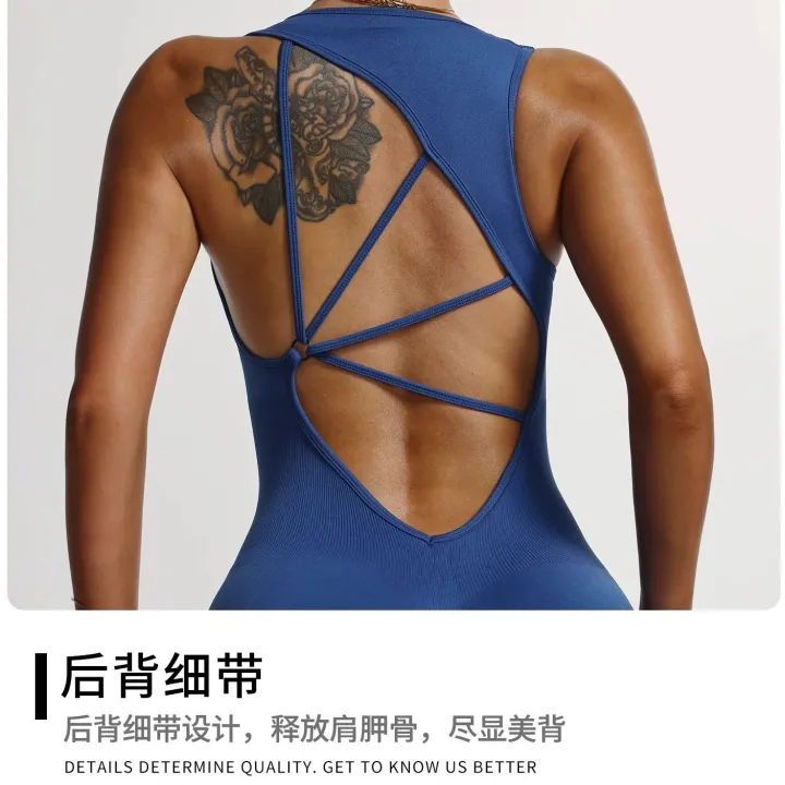 Seamless%20Yoga%20Jumpsuit%20Backless%20Romper%20Criss%20Cross%20Bodysuit%20Women%20Scrunch%20Butt%20Lift%20Workout%20Gym%20Fitness%20Clothing%20One%20Piece%20-%20Image%205