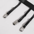 2pcs Men Shirt Stays Belt With Locking Clamps Adjustable Elastic Shirt Tuckers Garters Shirt Holders Leg Thigh Suspender Strap. 