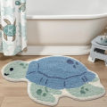 VIKAMA Adorable Little Yellow Duck Cartoon Semi Circular Bathroom Hallway Bedroom Rug Charming Home Decor Rug. 