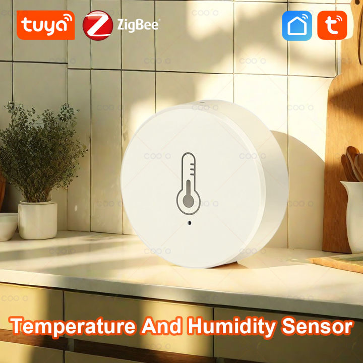 Tuya Zigbee Temperature and Humidity Sensor Intelligent Home Hygrometer ...