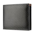 New Carbon Fiber Short Wallet Men's Card Bag Integrated Zipper Change Bag Holder. 