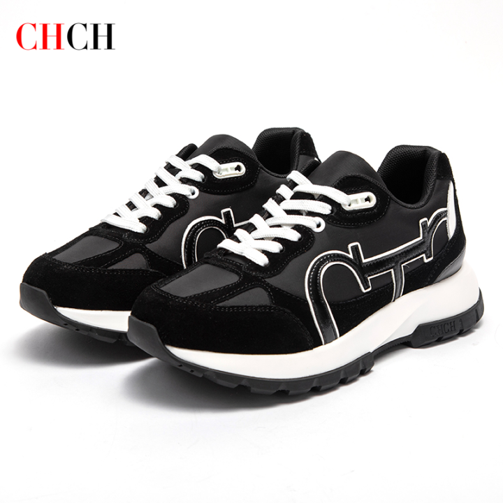 CHCH%20Women%20Tennis%20Shoes%20New%20Leather%20Splicing%20Student%20Sports%20Shoes%20-%20Image%202