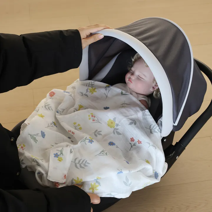 1Pc%2090*114cm%20Bamboo%20Cotton%20Baby%20Stroller%20Cover,%20Carseat%20Canopy%20Cover,%20Universal%20Carrying%20Basket%20Cover%20for%20Boys%20and%20Girls%20-%20Image%203