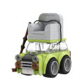 Classic creative building block toys Mr. Bean's car with sofa, movie character series, scene props assembly, DIY toys.