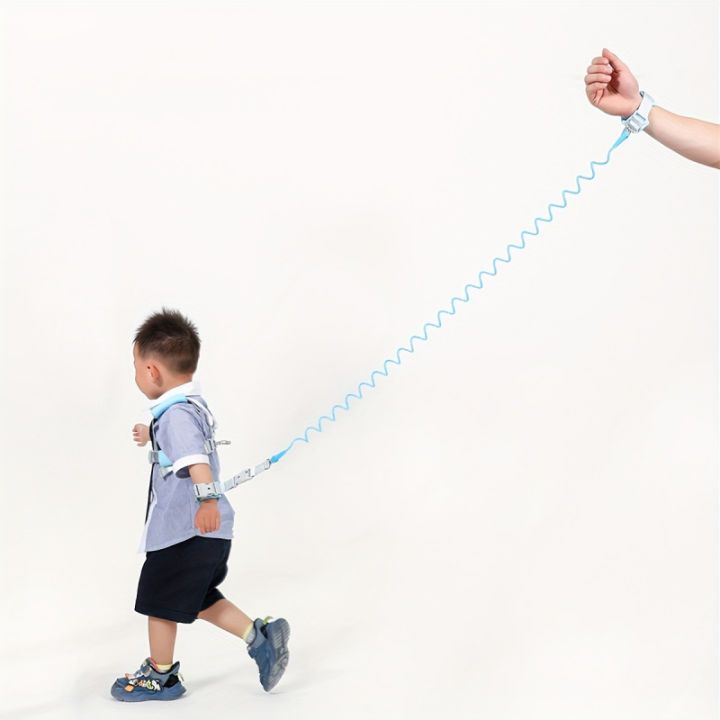 Kids%20Anti-Lost%20Leash%20with%20Pulling%20Rope,%20Anti-Lost%20Back%20Pack,%20Safety%20Strap%20with%20Spring%20Rope,%20Blue%20and%20Pink%20Polyester,%20for%20-%20Image%205