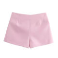 MUJER Pink White Mini Skirt Woman Skort Fashion Bow Skort For Women Summer Slit Short Skirt Woman Split High Waist Skirt Shorts.
