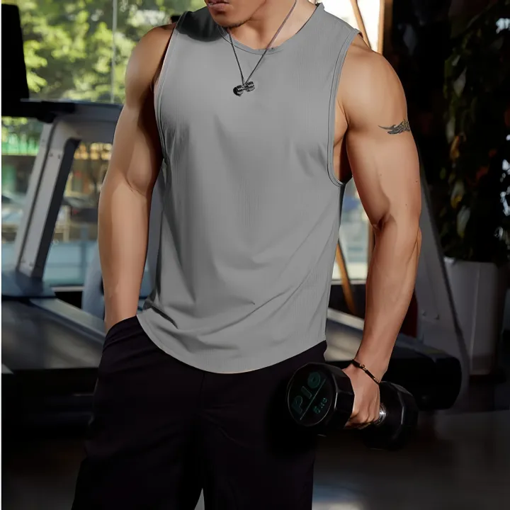 Summer%20Men's%20Gym%20Tank%20Top%20Fitness%20Training%20Clothing%20Quick-drying%20Loose%20Bodybuilding%20Sleeveless%20Shirt%20Men%20Fashion%20Basketball%20Vest%20-%20Image%202