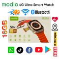 Modio Android 4G Smart Watch Sim Version With Free Straps.. 