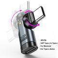 AUFU PD240W USB C to Type C OTG Adapter 540 Rotation 5A Fast Charge Cable Converter for iPhone 16 MacBook Laptop.