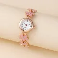 Mori Small Dial Petal Bracelet Watch Korean Version Simple and Compact All Cute Small Fresh Quartz Watch. 