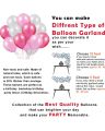 Pink Balloons Garland Arch Kit -112Pcs For Happy Birthday Balloon Decoration Girls, Women, Wife/Balloon Garland Kit/Ballon Arch Kit/Pink Metallic Helium Ballons/Ballon Items For Decor. 