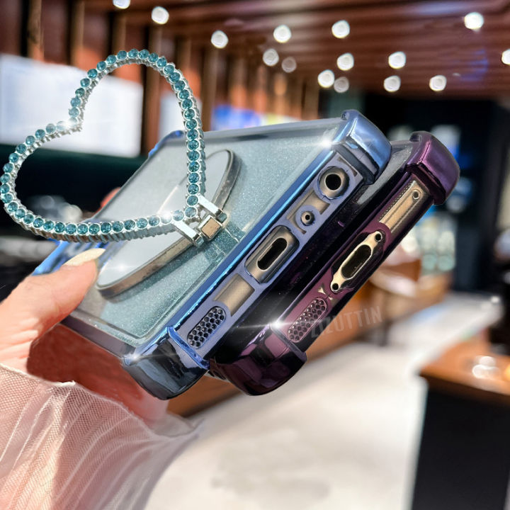 Love%20Heart%20Makeup%20Mirror%20Glitter%20Luxury%20Ring%20Phone%20Holder%20Case%20On%20For%20%20%20A55%205G%20Girl%20Woman%20Used%20Anti-knock%20Cover%20-%20Image%205