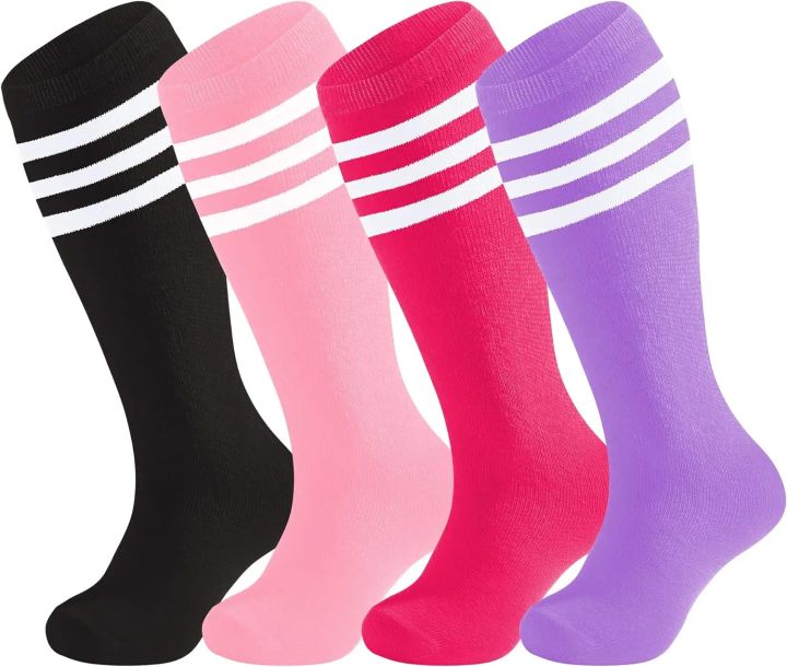 28cm%20Kids%20Soccer%20Socks%20Three%20Stripes%20Knee%20High%20Socks%20Cotton%20Sports%20Socks%20Toddler%20Boys%20Girls%20Uniform%20Tube%20Socks%20-%20Image%202