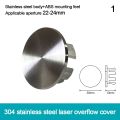 Stainless Steel Basin Sink Hole Overflow Cover Ring Insert Replacement Hole Hollow Round Drain Caps Plug Bathroom Basin Accessor. 